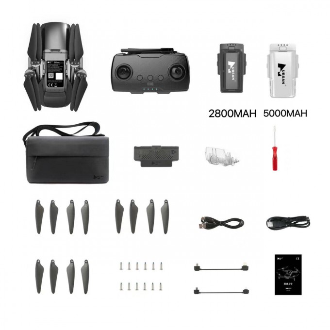Dron AERIUM Hubsan Blackhawk 2 GPS 4K Combo crni - 2 baterije