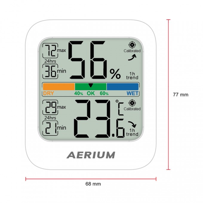 Monitor temperature i vlažnosti zraka AERIUM T33 DUAL Monitor temperature i vlažnosti zraka AERIUM T33 DUAL