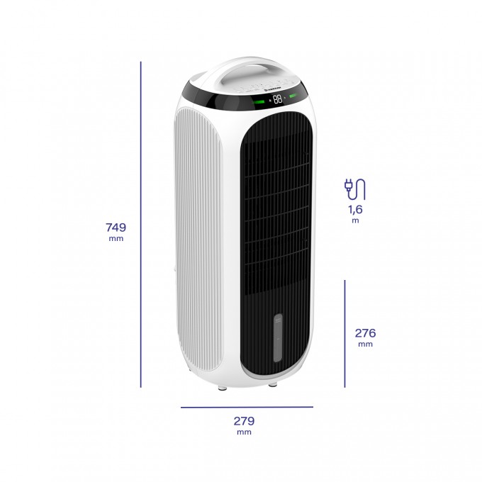 Hladnjak zraka, pročišćivač zraka, ovlaživač i ventilator AERIUM TotalCare 4in1 H13WIFI